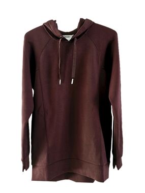 SPANX AirEssentials Pullover Hoodie In Truffle Brown Small Athleisure Travel NWT